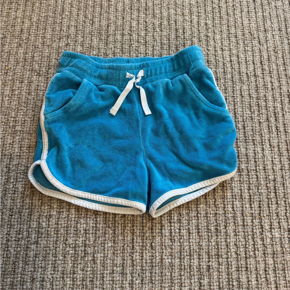 Cat & Jack Blue Terry Shorts with White Trim
